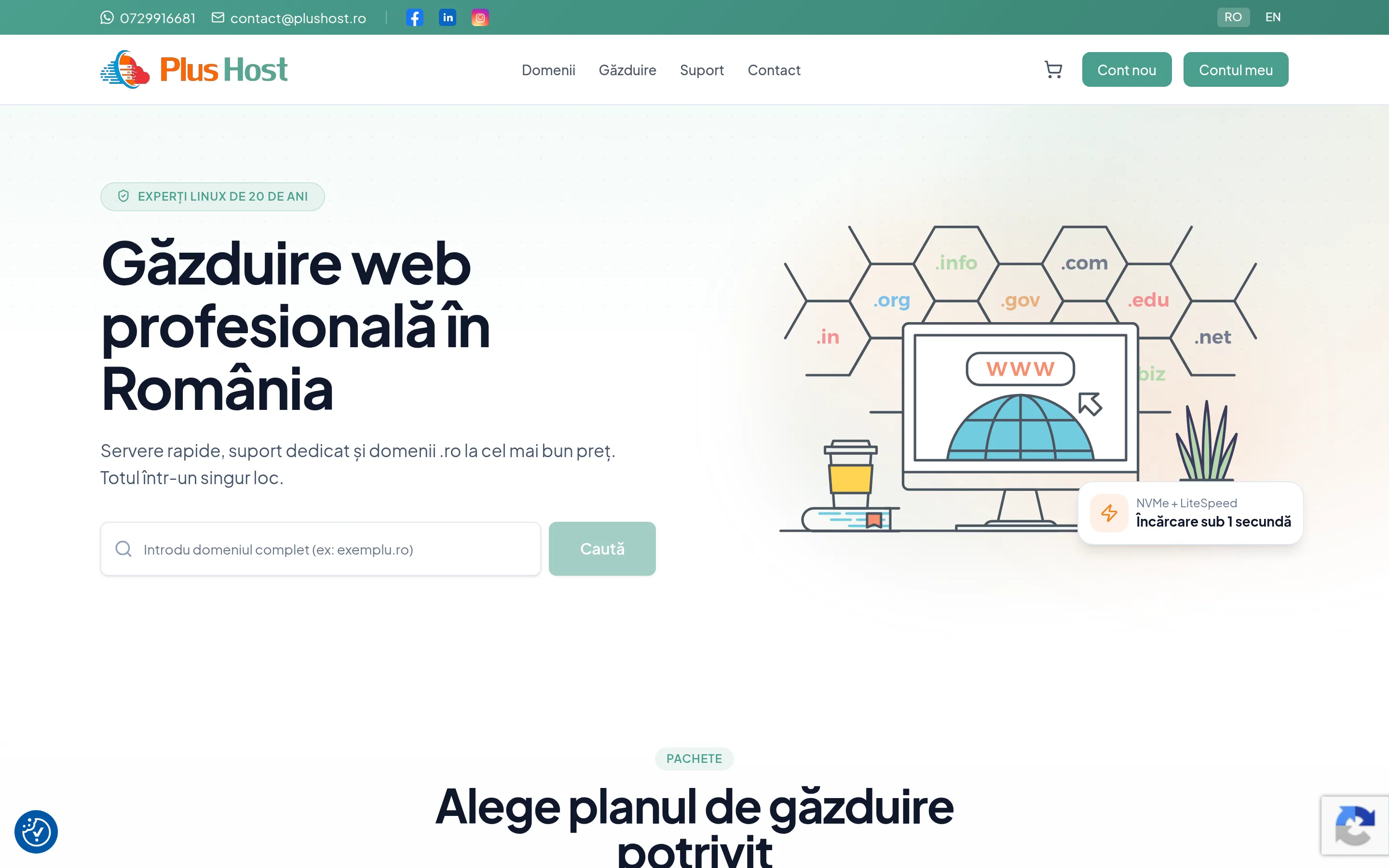 Plus Host — Professional hosting, built in Romania.