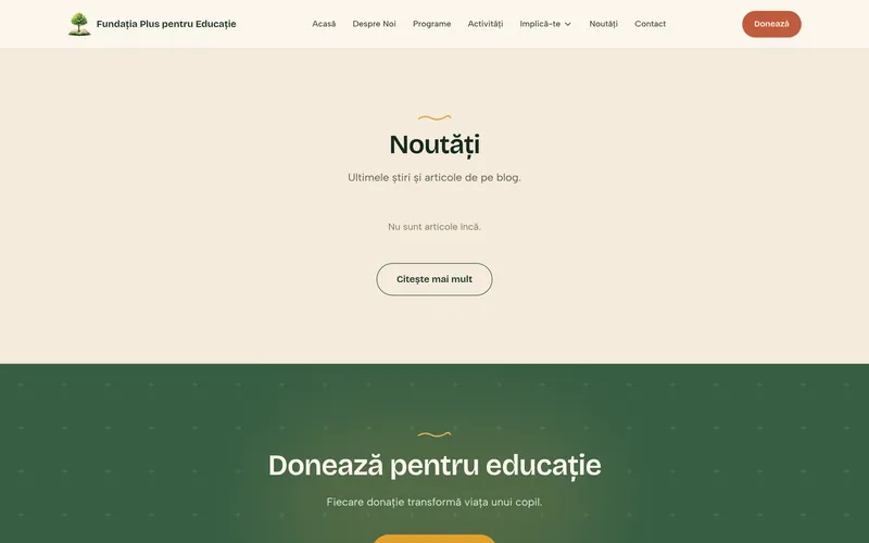 Fundația Plus pentru Educație screenshot